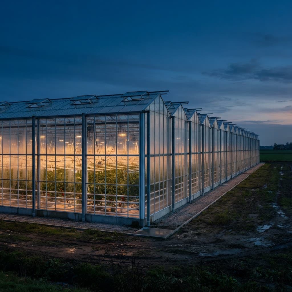 Venlo Greenhouse structure used for commercial horticulture production